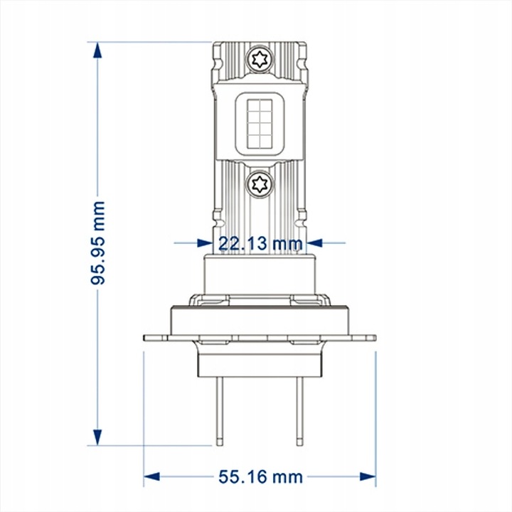 Żarówki H7 LED CSP biała 6500K 1do1 12V 7000lm BARDZO MOCNE WIECEJ ŚWIATŁA