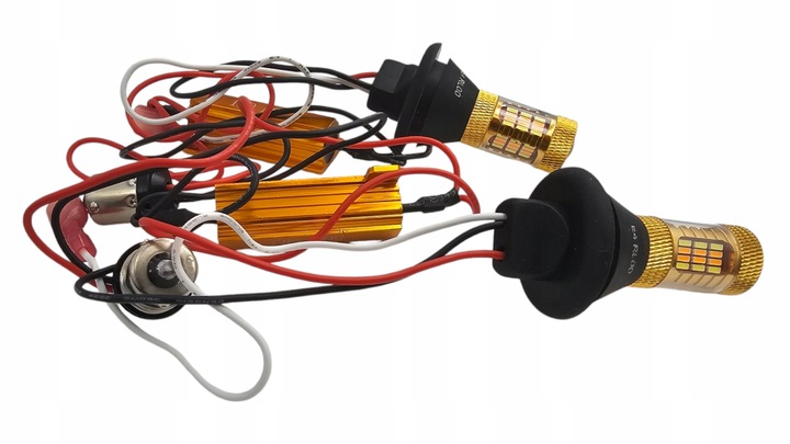 KIERUNKOWSKAZY LED PY21W BAU15S 1156 DRL ŚWIATŁA DZIENNE 2w1 ULTRA MOCNE