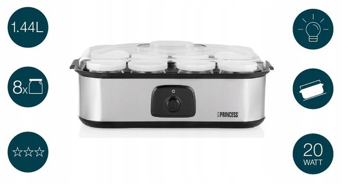 Jogurtownica ZRÓB SOBIE JOGURT DOMOWY x 8 słoiczków bądź i żyj FIT zdrowo