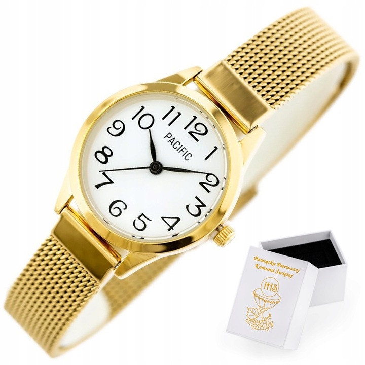 ZEGAREK DAMSKI PACIFIC X6131-02 - siatka komunia + GRAWER