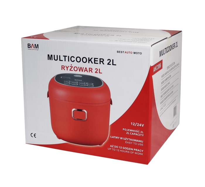 Urządzenie garnek do gotowania ryżu ryżowar multicooker 12/24v 2L CE