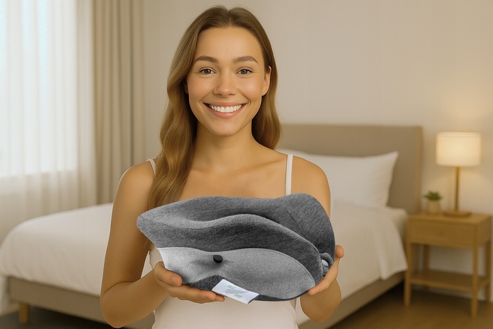 PODUSZKA PODRÓŻNA TURYSTYCZNA ZAGŁÓWEK NA SZYJĘ DO SAMOCHODU MEMORY