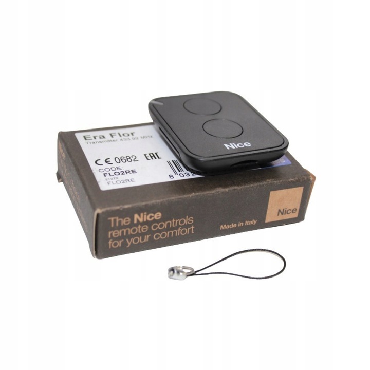 Pilot do bram 2-kanałowy, Nice FLO2RE FLOR oryginalny z baterią