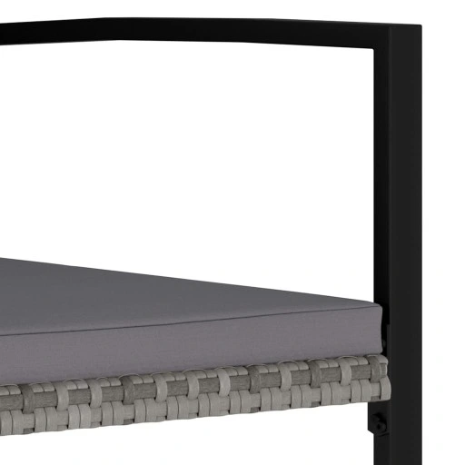 VidaXL 3-częściowy zestaw mebli ogrodowych, polirattan, szary