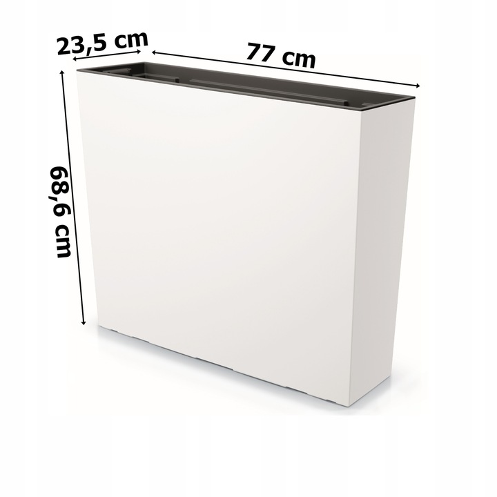 Doniczka wysoka Urbi Case T DUC800T z wkładem | Biały