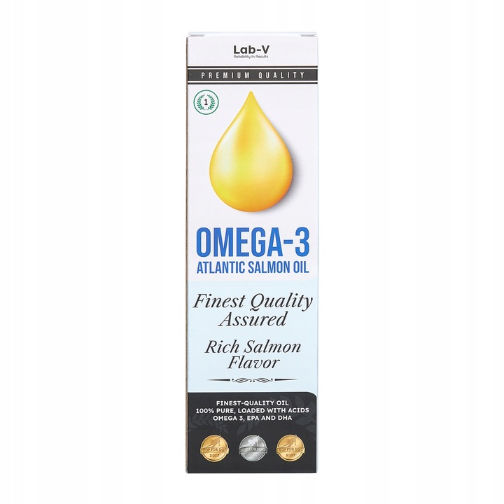 Lab-v Omega-3 – 100% olej z łososia atlantyckiego dla psów i kotów 1000 ml
