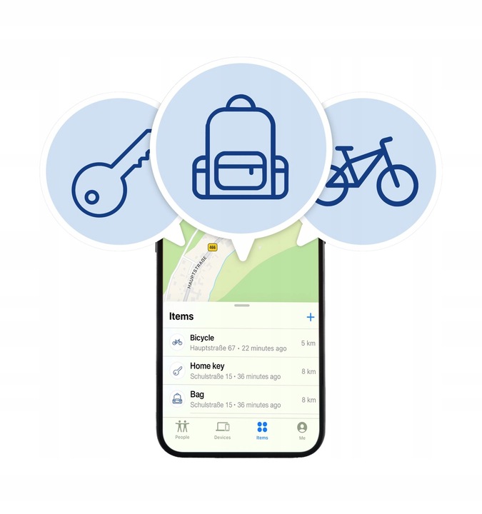 Lokalizator GPS Hama Air-Tag Apple find me Bluetooth biały
