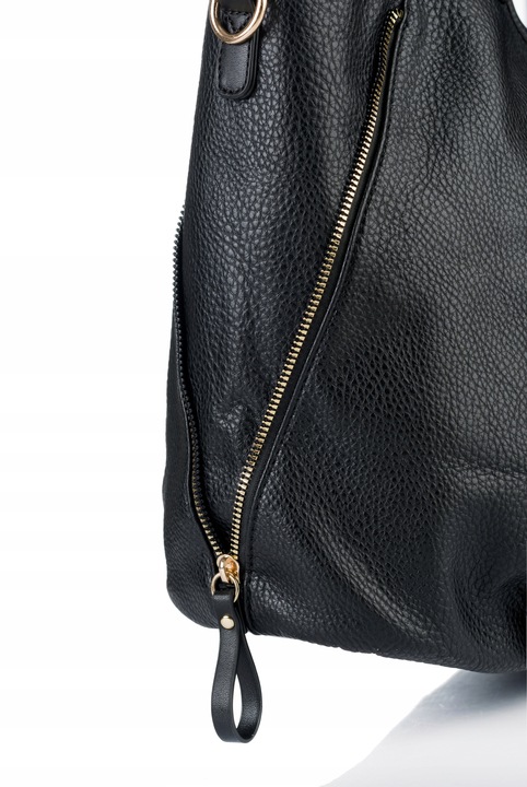 Torebka Damska KLASYCZNA SHOPPER MONNARI NA RAMIĘ Aktówka Czarna Premium