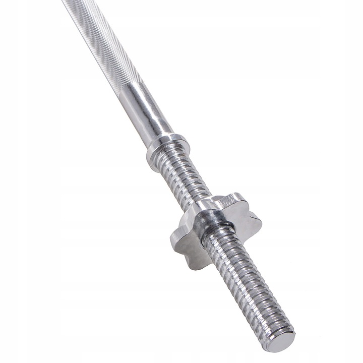 GRYF SZTANGA PROSTY DO ĆWICZEŃ 150cm + ZACISKI 25mm PEŁNY STAL FITNESS