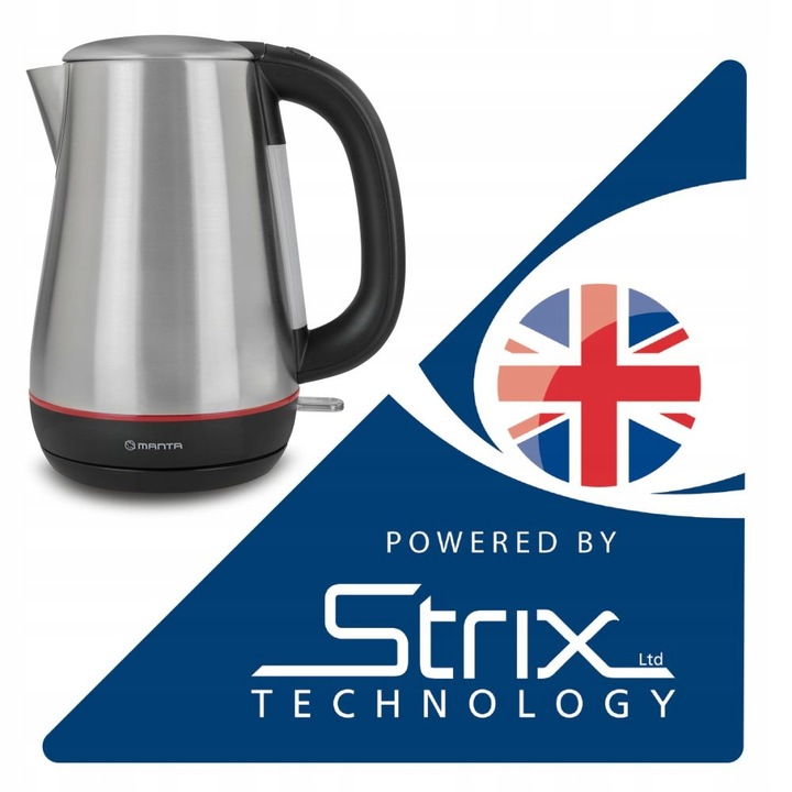 CZAJNIK ELEKTRYCZNY bezprzewodowy MOCNY stalowy stal nierdzewna 2200W 1,7l