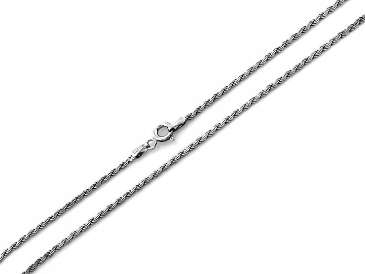 Srebrny łańcuszek 925 uniwersalny modny o oryginalnym splocie 45cm prezent