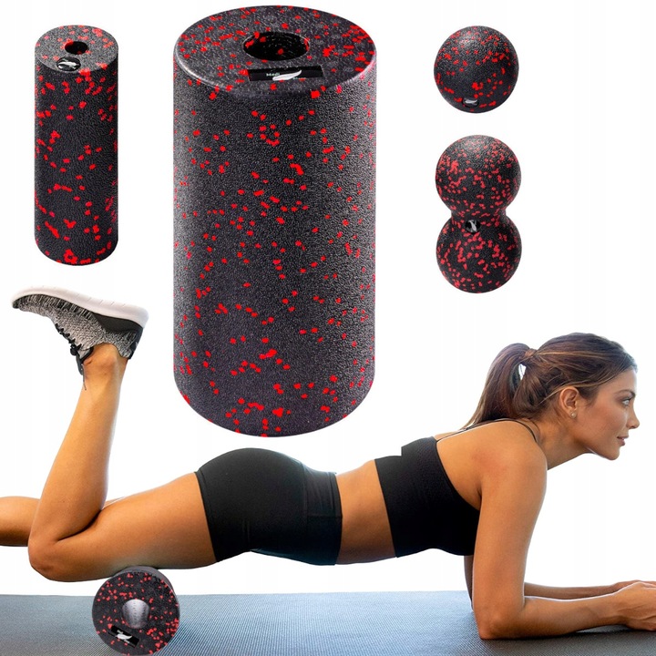 ROLLER ZESTAW EPP PIANKOWY WAŁEK + PIŁKA + DUOBALL DO MASAŻU 4szt