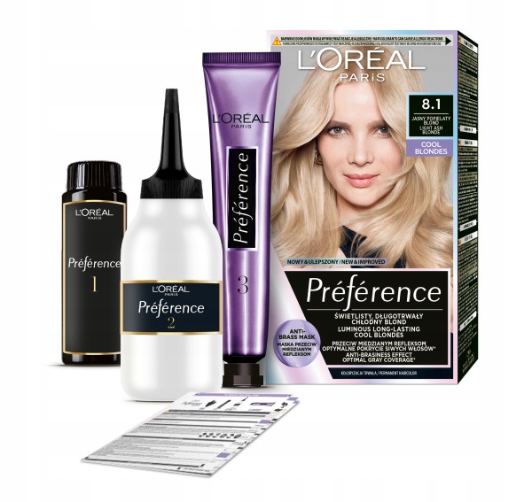 Loreal Preference Farba Do Włosów - Copenhaguen Popielaty Blond 8.1