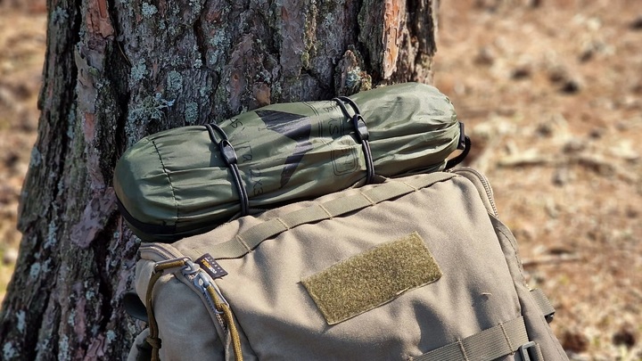 Płachta biwakowa wodoodporna turystyczna Bushmen Easy Tarp 3 x 3 m Green