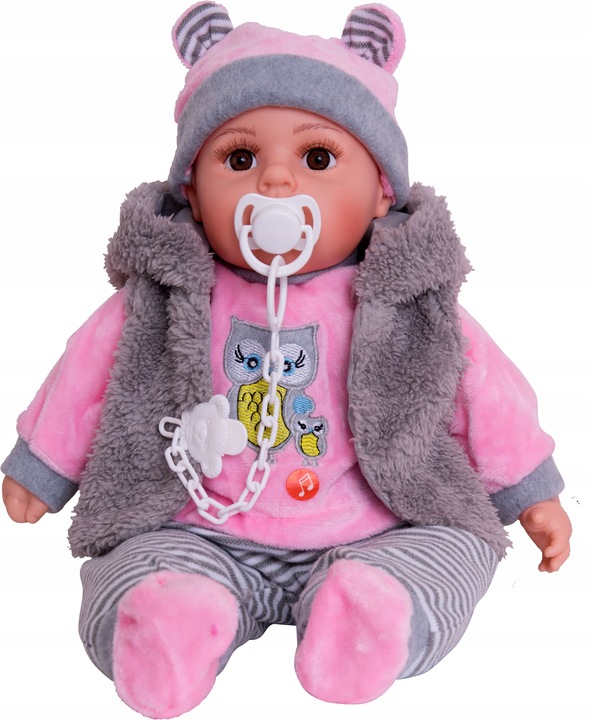 LALKA BOBAS MÓWI I ŚPIEWA POLSKI 45CM+SMOCZEK_68v