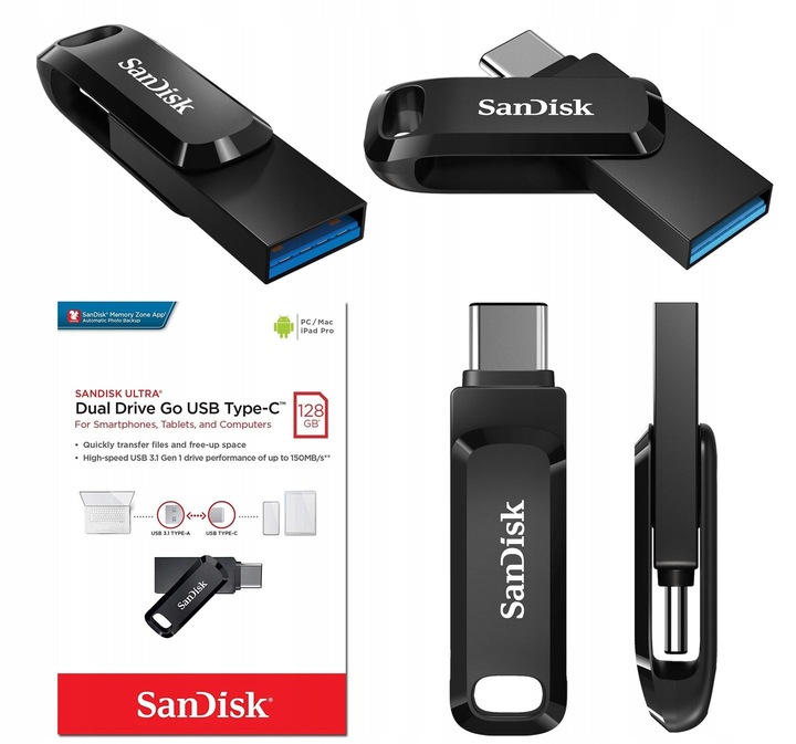 PENDRIVE DO TELEFONU SANDISK DUAL TYPE-C 3.1 64GB