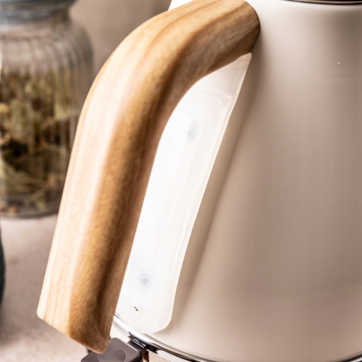 Czajnik elektryczny Bezprzewodowy OBROTOWY 1,7 L Stalowy KLAUSBERG KREMOWY