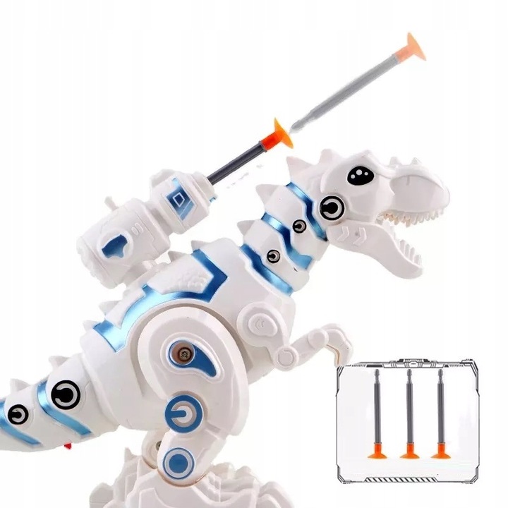 DUŻY DINOZAUR INTERAKTYWNY ROBOT TREX CHODZI RYCZY ŚWIECI +ZIEJE DLA DZIECI