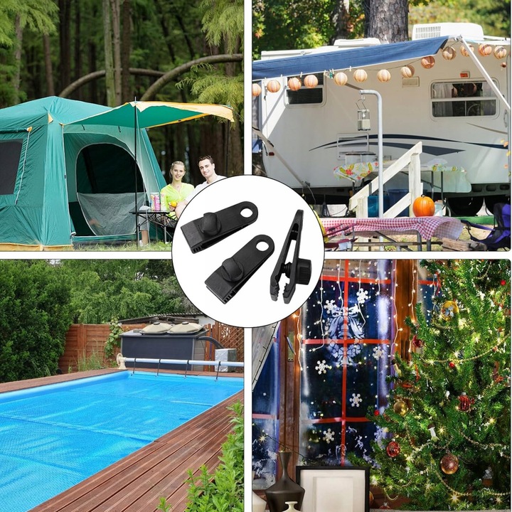 Klips Uchwyt Zaciskowy do Plandek Do Mocowania Żagla Markizy Namiotu 20 szt