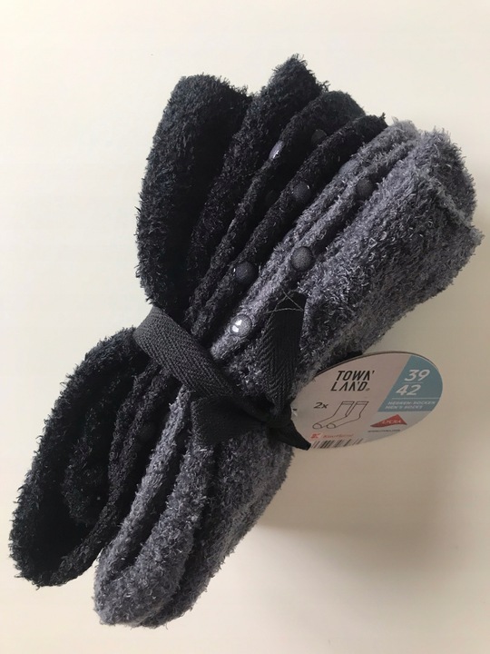 Ciepłe skarpety bukla 2p. puszyste do spania 39-42