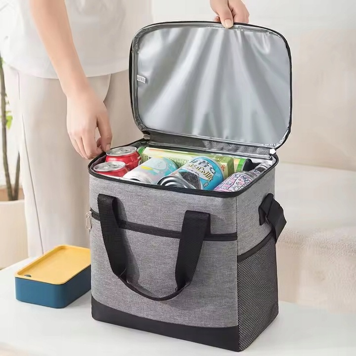 Torba Termiczna Piknikowa Turystyczna Lodówka Kosz Wkłady Chłodzące Mrożąc