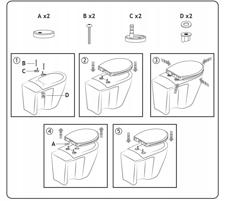 DESKA WC SEDESOWA WOLNOOPADAJĄCA TWARDY DUROPLAST NADRUK ESTIVA WENGE