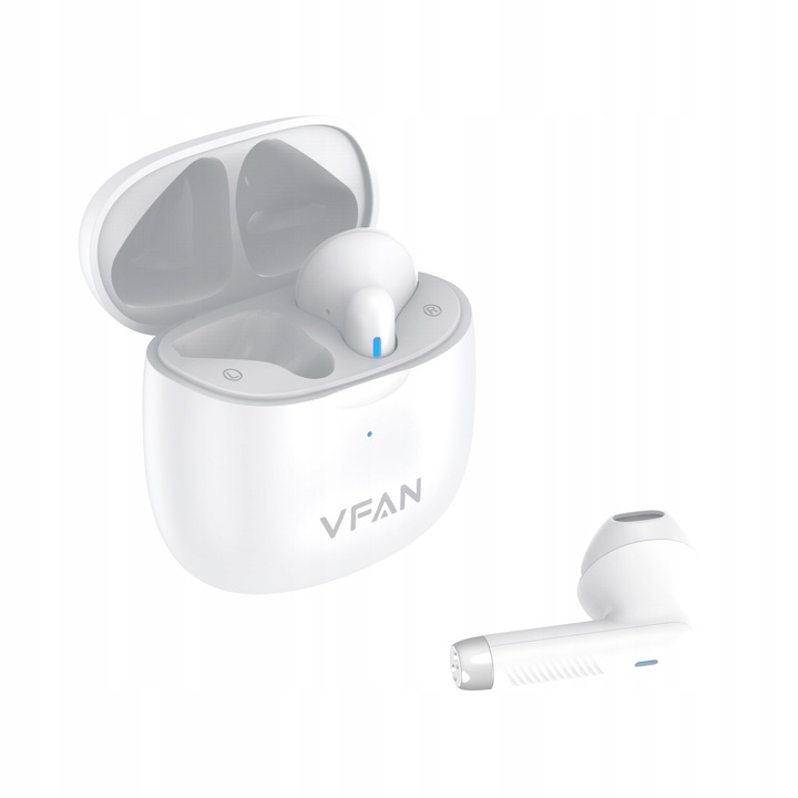 SŁUCHAWKI BEZPRZEWODOWE DOUSZNE BLUETOOTH 5.3 VFAN T06 BIAŁE