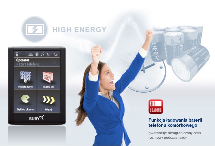 Bury CC9056 - samochodowy zestaw głośnomówiący LCD ISO Bluetooth do radia