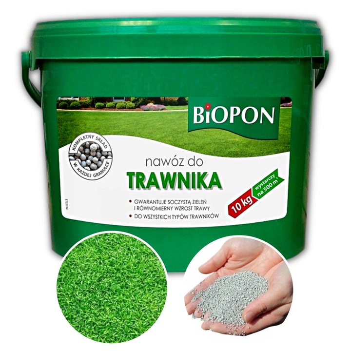 BARDZO WYDAJNY Nawóz do trawnika TRAWA BIOPON 10kg