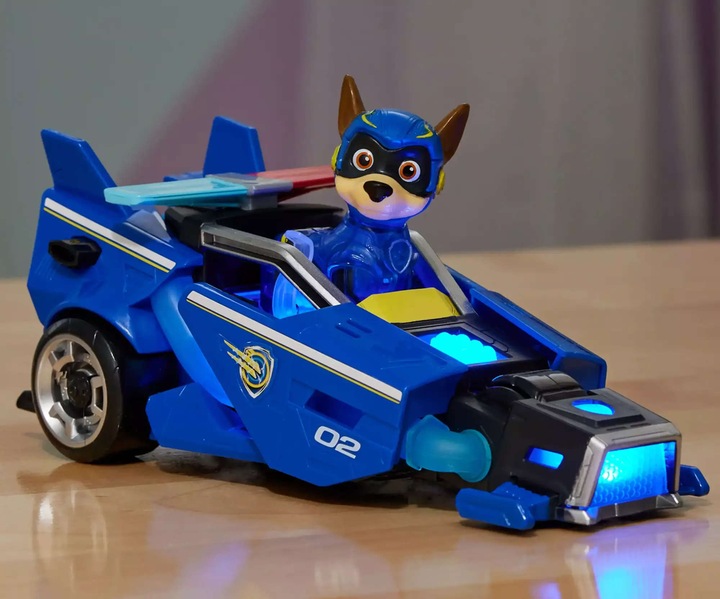 PSI PATROL KRĄŻOWNIK CHASE'A POJAZD THE MIGHTY MOVIE DŹWIĘK + FIGURKA