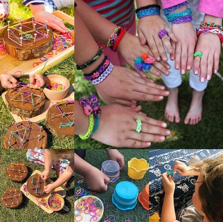 GUMKI DO ROBIENIA BRANSOLETEK DUŻY ZESTAW 6800 ELEMENTÓW XXL DLA DZIECKA