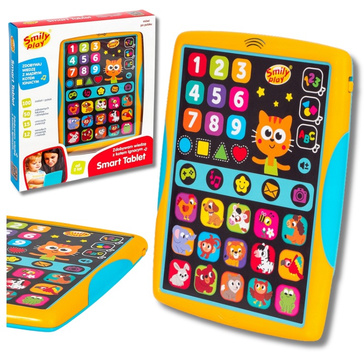 Smart Tablet Edukacyjny Interaktywny Zdobywam wiedzę z kotem Ignacym PL