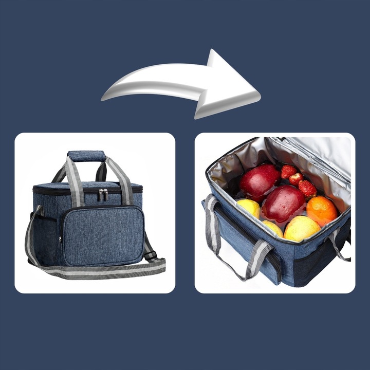 Termiczna Torba na napoje jedzenie Śniadanie duża LUNCH BOX podróżna