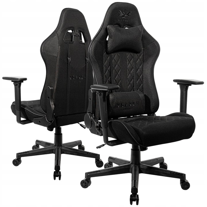 Fotel Gamingowy Biurowy Obrotowy Kubełkowy Krzesło Biurowe Czarny