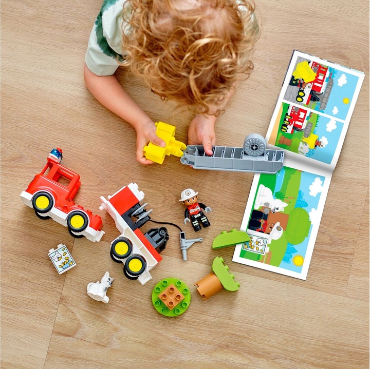 LEGO DUPLO 10969 Wóz Strażacki Samochód Straż Duże klocki Prezent od 2 lat