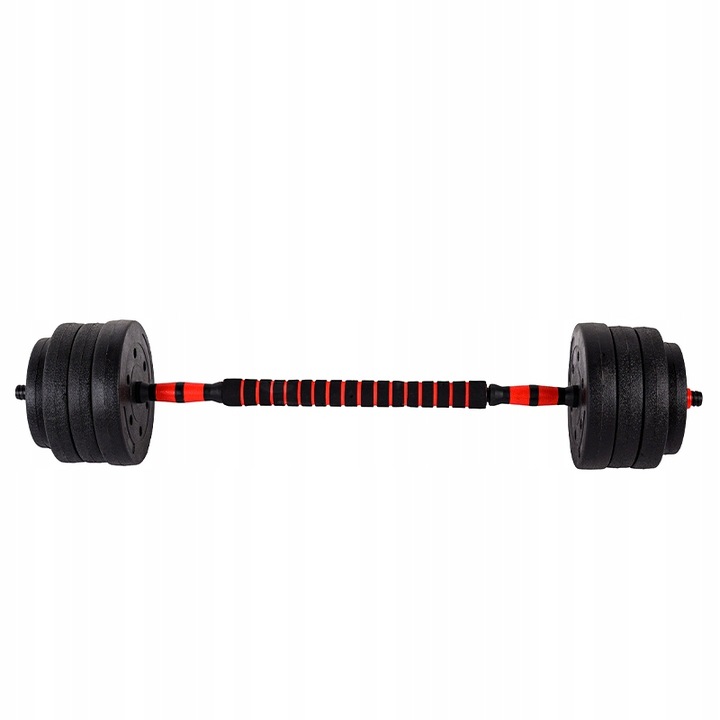 HANTLE BITUMICZNE REGULOWANE 2x20 KG+SZTANGA+UCHWYTY KETTLEBELL RP12-40