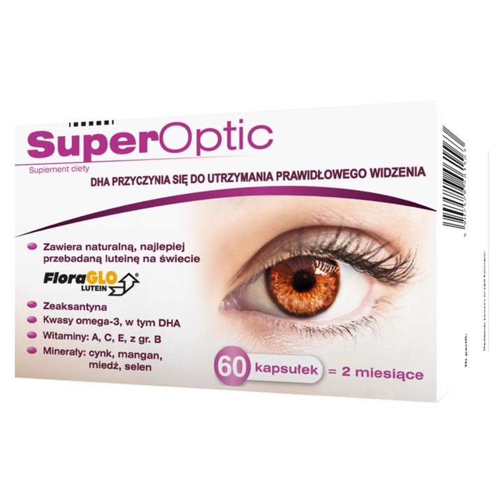 SuperOptic z luteiną poprawia ostrość widzenia 60 kapsułek