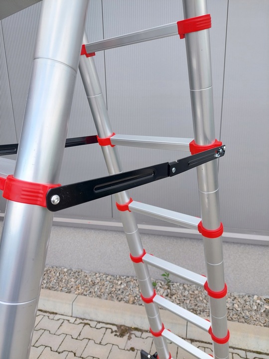 DRABINA TELESKOPOWA PRZEGUBOWA 5,0 M WZMACNIANA