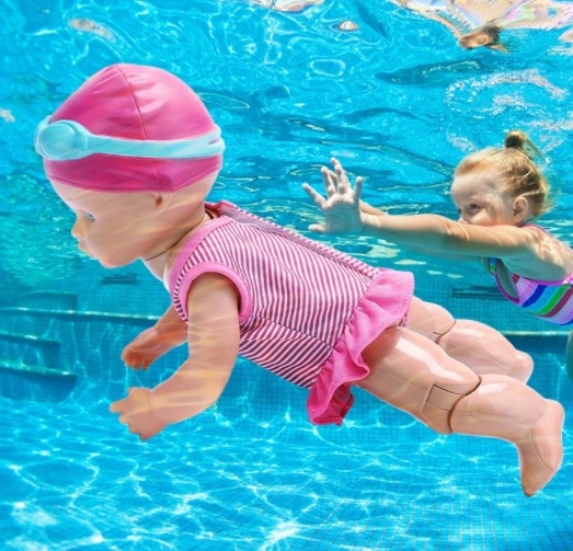 LALKA BOBAS PŁYWAJĄCA DO KĄPIELI RUCHOME STAWY WODOODPORNA DO WODY