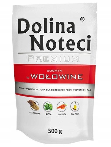 DOLINA NOTECI PREMIUM Mokra karma dla psa BEZ KURCZAKA MIX smaków 10x500g