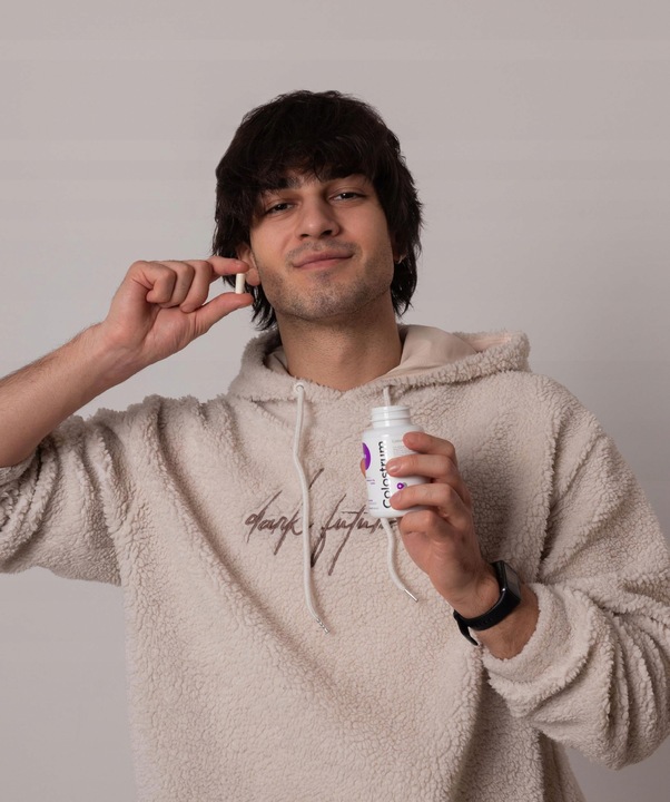 Suplement diety Colostrum PLUS witamina C, D+CYNK KAPSUŁKI 60 dni + prezent