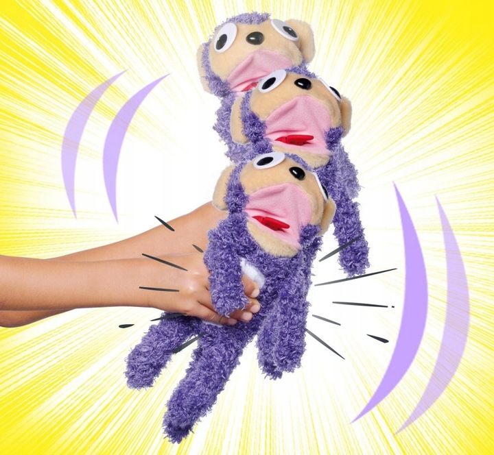 SIMBA SCREAMERZ AFFE małpka interaktywna 30cm fioletowa