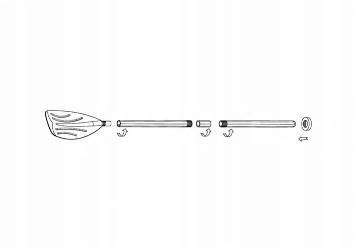 Wiosła do pontonu 2 szt 122 cm Jednopiórowe