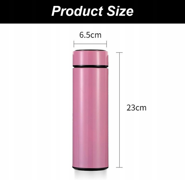 TERMOS KUBEK TERMICZNY Z WYŚWIETLACZEM LED TERMOS Z WYŚWIETLACZEM