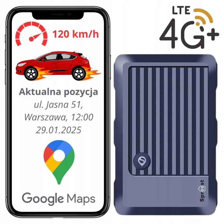 LOKALIZATOR GPS 4G MAGNES DO POJAZDÓW ROWERU AUTA SAMOCHODU BEZ ABONAMENTU