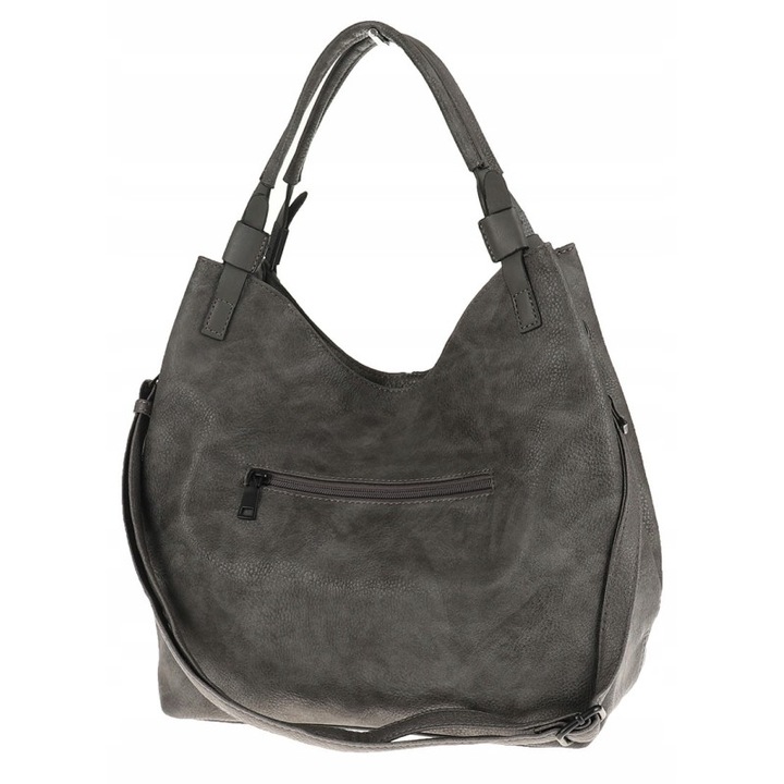 Tommasini Torebka Damska Listonoszka Duża Torba Shopper Worek 2692 Szara