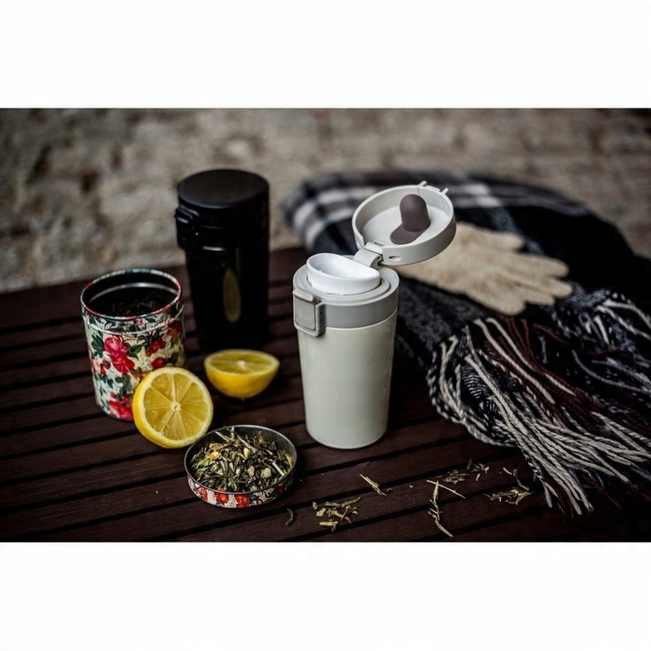 Kubek termiczny z sitkiem do kawy herbaty sitko zatrzymujące fusy 300 ml