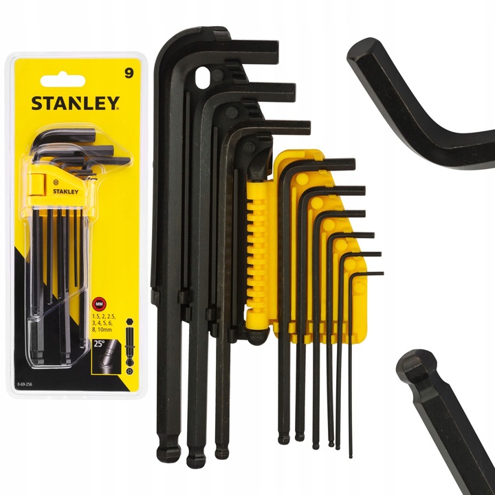 STANLEY 69-256 KLUCZE IMBUSOWE IMBUSY 9el 1,5-10mm