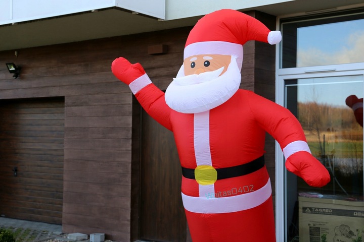 DMUCHANY MIKOŁAJ 1,2M GWIAZDOR LAMPKI choinkowe LED sople choinka ozdoby