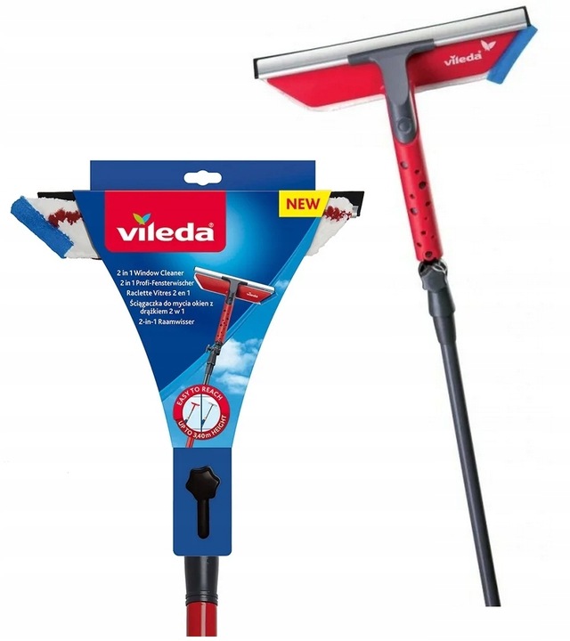 MYJKA VILEDA ŚCIĄGACZKA DO OKIEN 2W1 Z DRĄŻKIEM